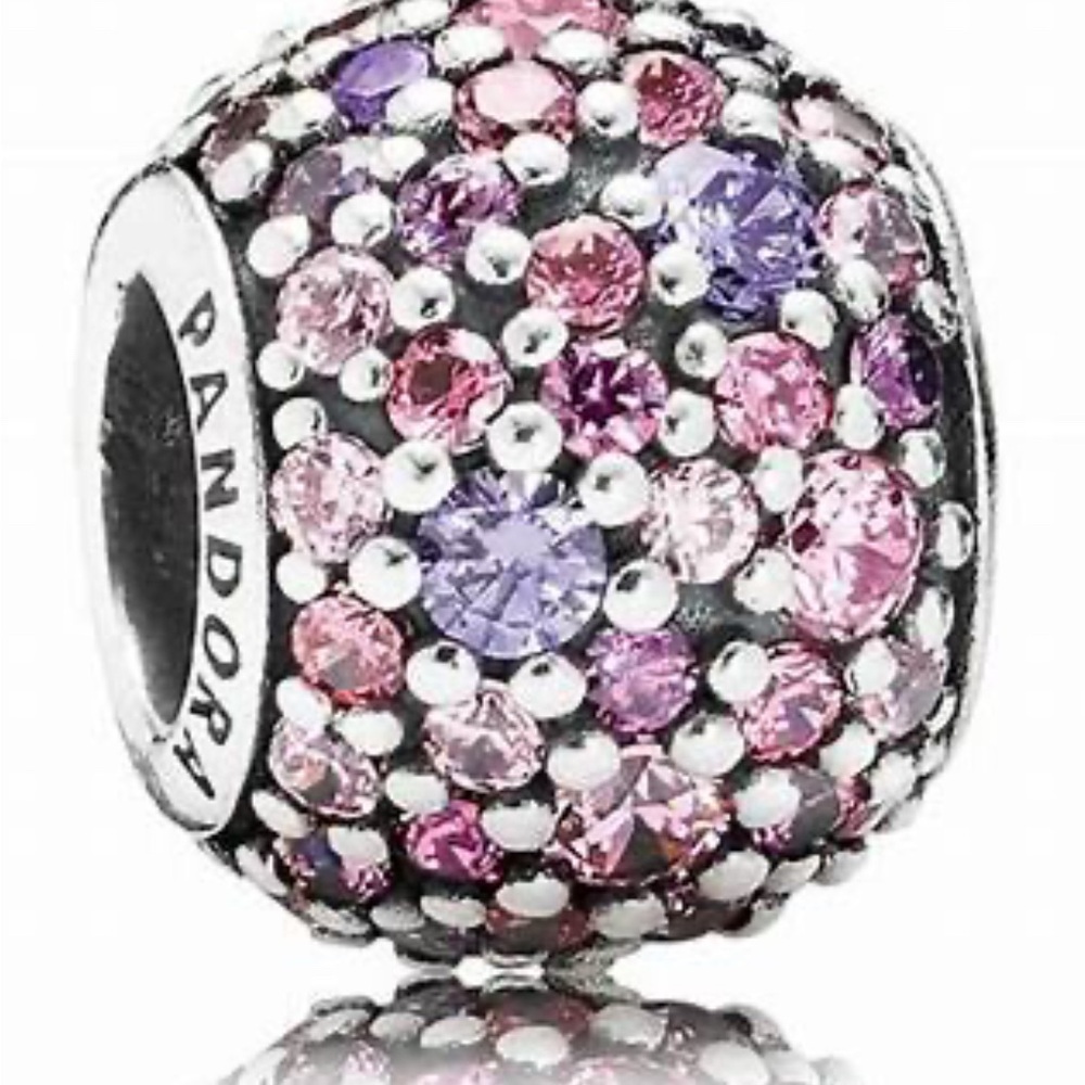 Pandora Pink and Purple Pave Charm
